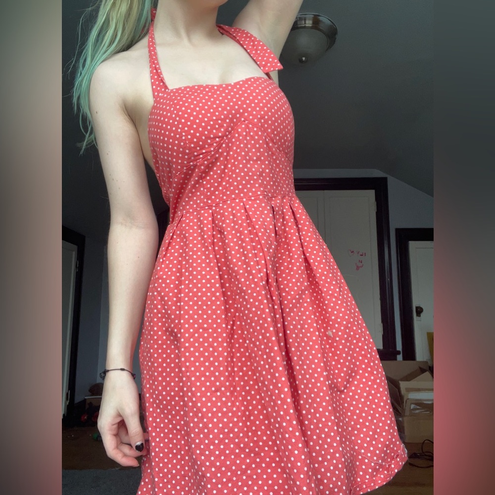 !!! SOLD!!! NOBO Red And white polka dot dress - Picture 4 of 9